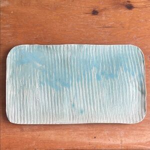 Textured Rectangular Ceramic Tray